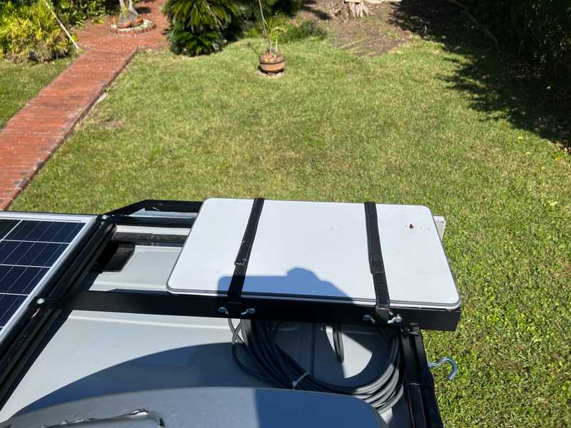dish mounted and installed from above