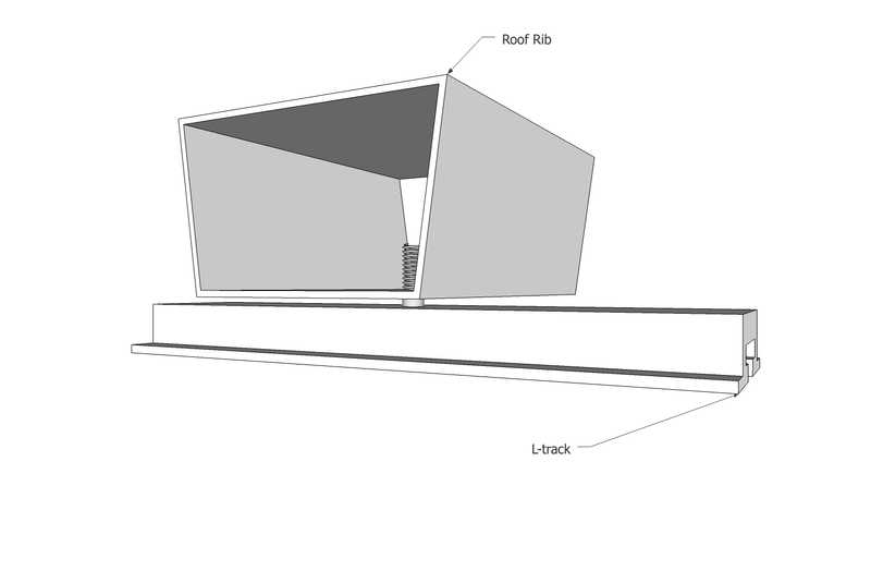 ceiling ltrack mount design l track only